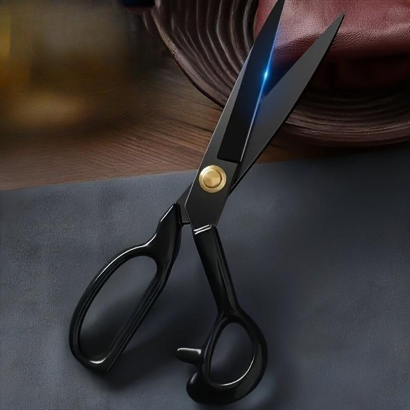 10 Inch Stainless Steel Tailor Scissors with Blackening Process, Professional Fabric Cutting, Manual Sewing, Household Large Sci