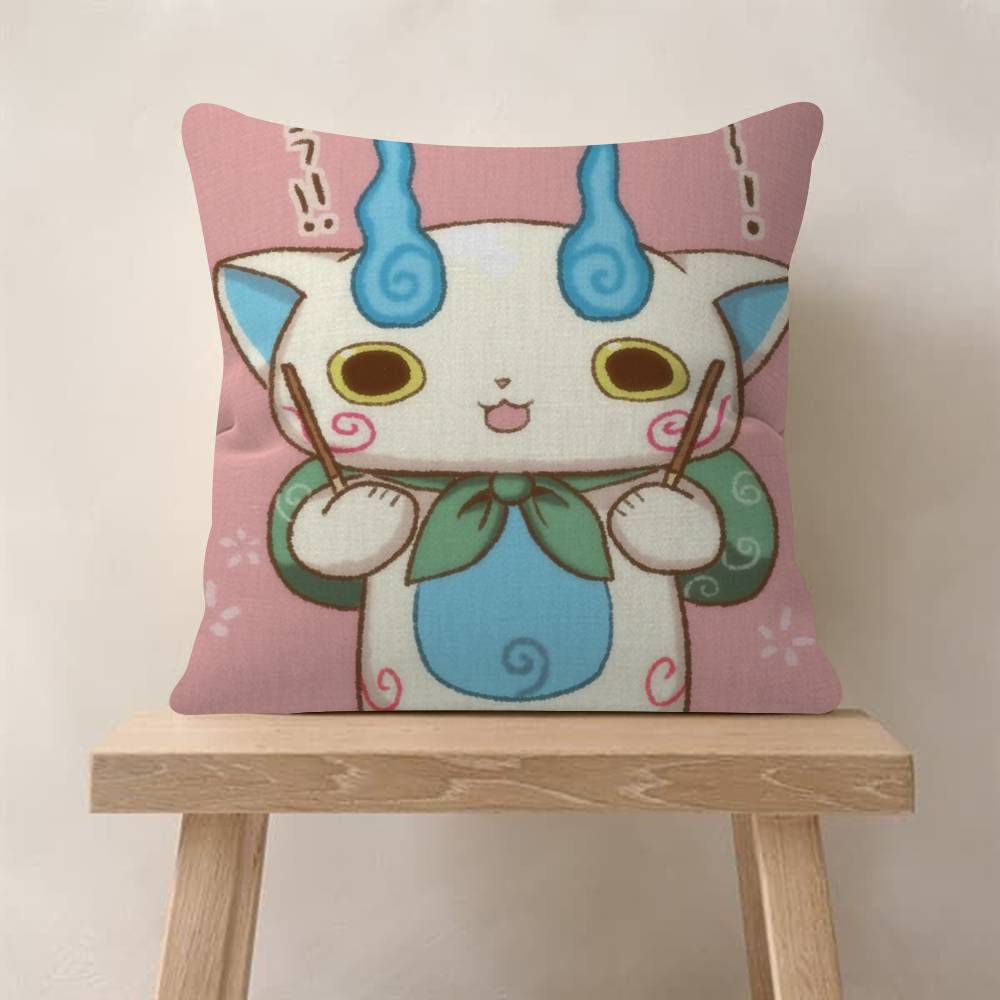 Anime Yokai Cute Watch   Maple Design Cushion Cover Happy Autumn Harvest decor Holiday Decorati Pillow Cover