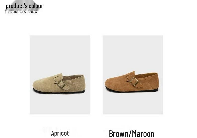 Women's Plus Size Birkenstock 2026 Suede Slip-on Flats - Retro Casual, Closed-Toe for Spring & Autumn