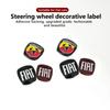 1pcs 3D 44mm Acrylic Steer Wheel Emblem Sticker Car Steering Wheel Sticker Car Interior Emblem Car Accessories For FIAT Abarth