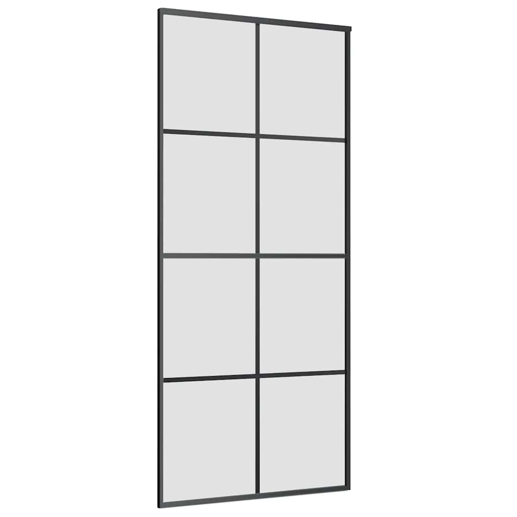 Vidaxl Sliding Door With Hardware, 90X205 Cm, ESG Glass And Aluminum