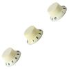 3PCS Potentiometer Rotary Knobs Tone Volume Control Knob Replacement for Electric Guitar Bass Ivory Knob Black Lettering