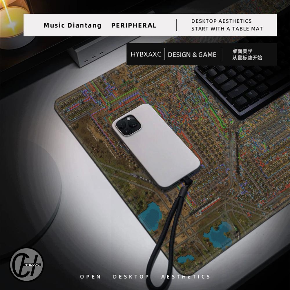 Factorio Teclado Mousepad Hot Selling Antislip Rubber Mouse Pad Popular Overlock Gaming All Size Edgelock Rubber Office Desk Mat