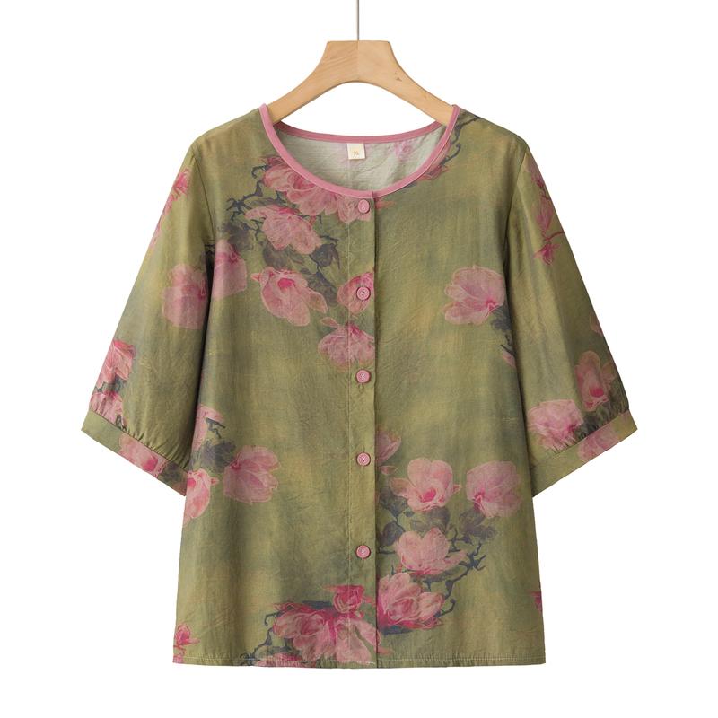 Yuzhaolin Women s Butterfly Print Spring Top 4XL