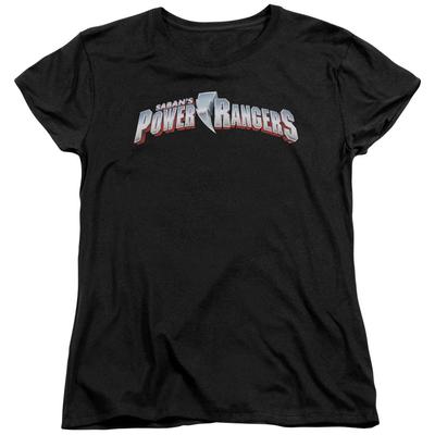 Power Rangers Neues Logo Damen T-Shirt Schwarz
