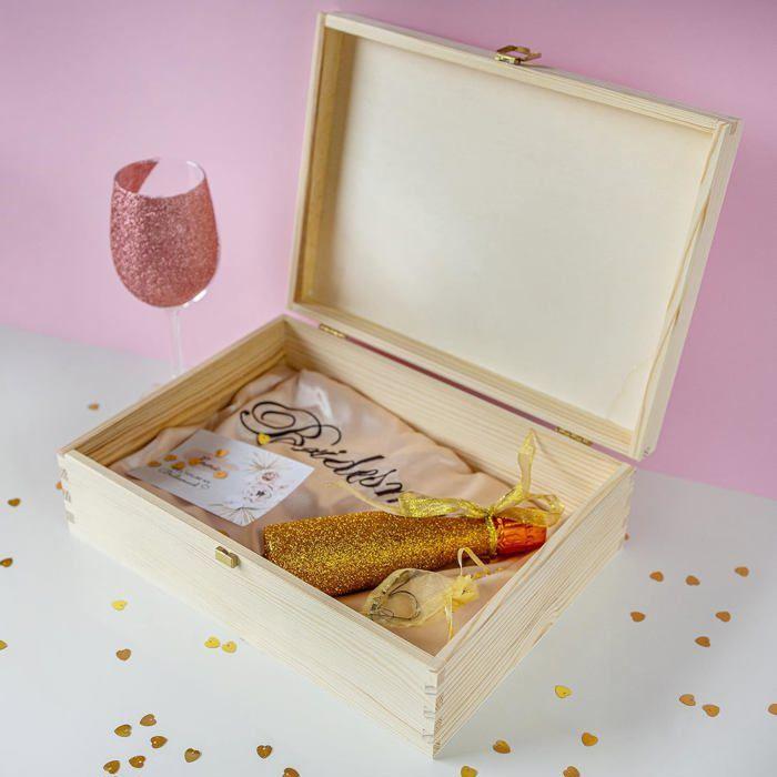 Boîte de Rangement - Creative Deco - A4 - Bois - Beige - 33,8x24,8x10 cm