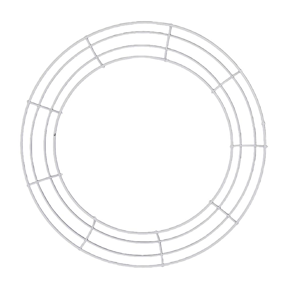 Metal Wreath Frame Decorative Floral Ring Macrame Hoop for Making Holiday Decor 35cm
