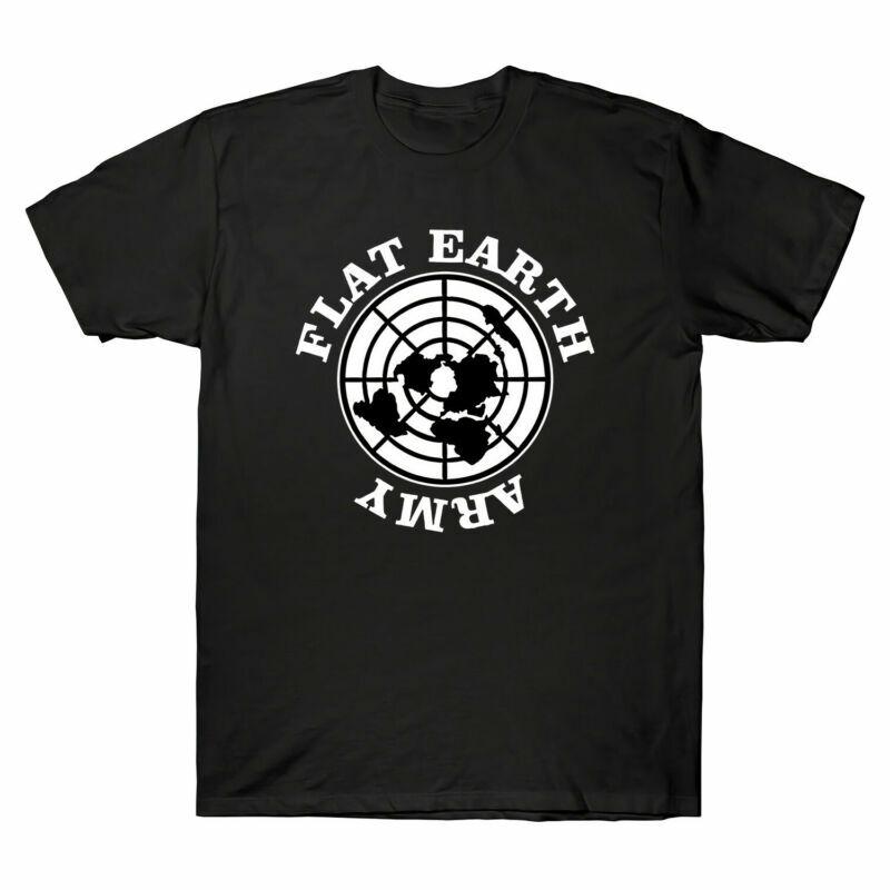 Army Flat Moveunisext Earth Flatearth Cotton Cult Unisexs Theory Truth Tshirt Tee