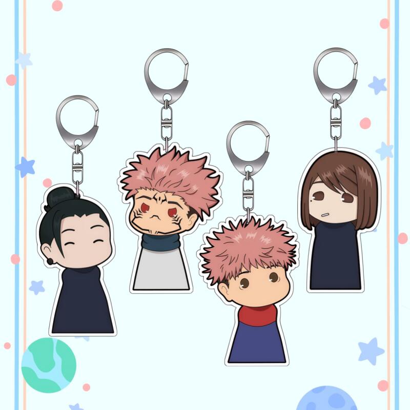 Chic Studio Unisex Acrylic Keychain For Jjk Suguru Geto Ryomen Sukuna Yuji Itadori Shoko Ieiri Chibi Version Anime Peripheral Decoration Pendant