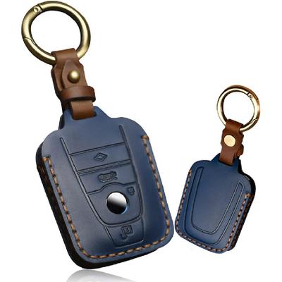 Car Key Fob Cover Case Fit for BMW 2014 I3 I8 Key Protector Keychain Key Shell Leather Key Holder 4 Buttons