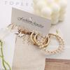 5 Pairs Of Women Alloy Hoop  Earrings  Set Creative Simple Star Moon Snake Butterfly Pearl C-shaped Earrings Jewelry Girls Gifts