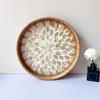 Home Decor Rattan Serving Tray Handmade Decorative Wall Plate Creative Gift Table Centerpiece
