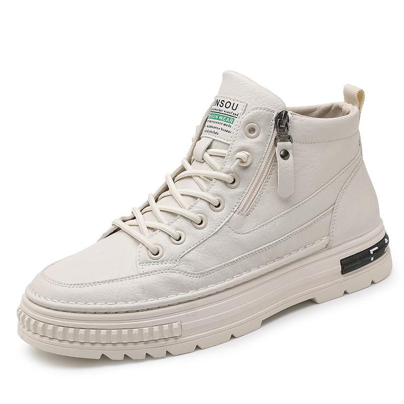 Fashion Men Work Shoes Outdoor High Top Casual Shoes High Quality Leather Men's Boots Spring Sneakers Ankle boots Winter Designer Shoes