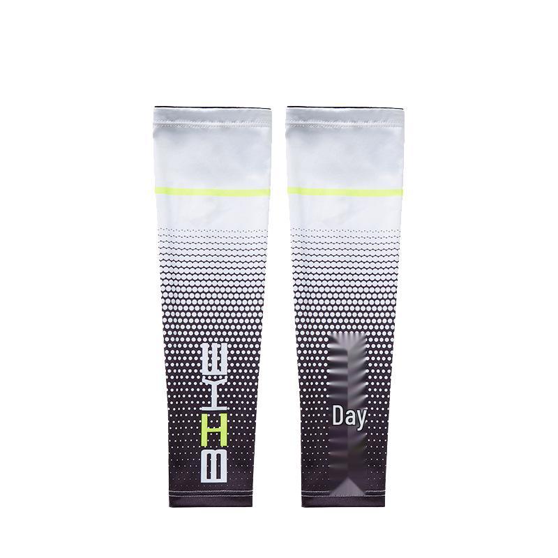 Unisex Sun Protection Ice Silk Arm Sleeves for Outdoor Sports – Breathable, High Elasticity, Extended Fit for Cycling & Climbing.