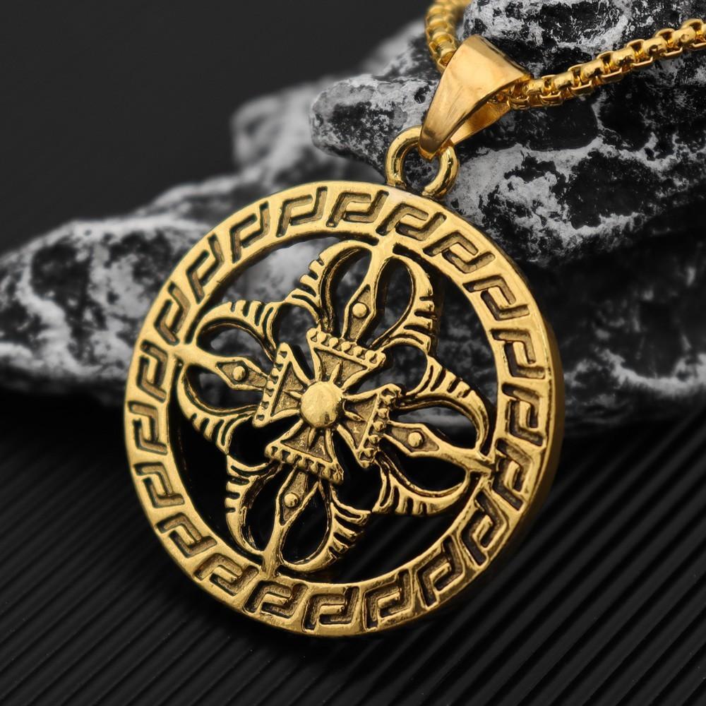 European and American Retro Totem Alloy Pendant Trendy Fashion Men's Necklace Accessories