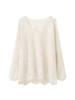Elegant 3D Embroidered Lace V-Neck Double-Layer See-Through Top for Women