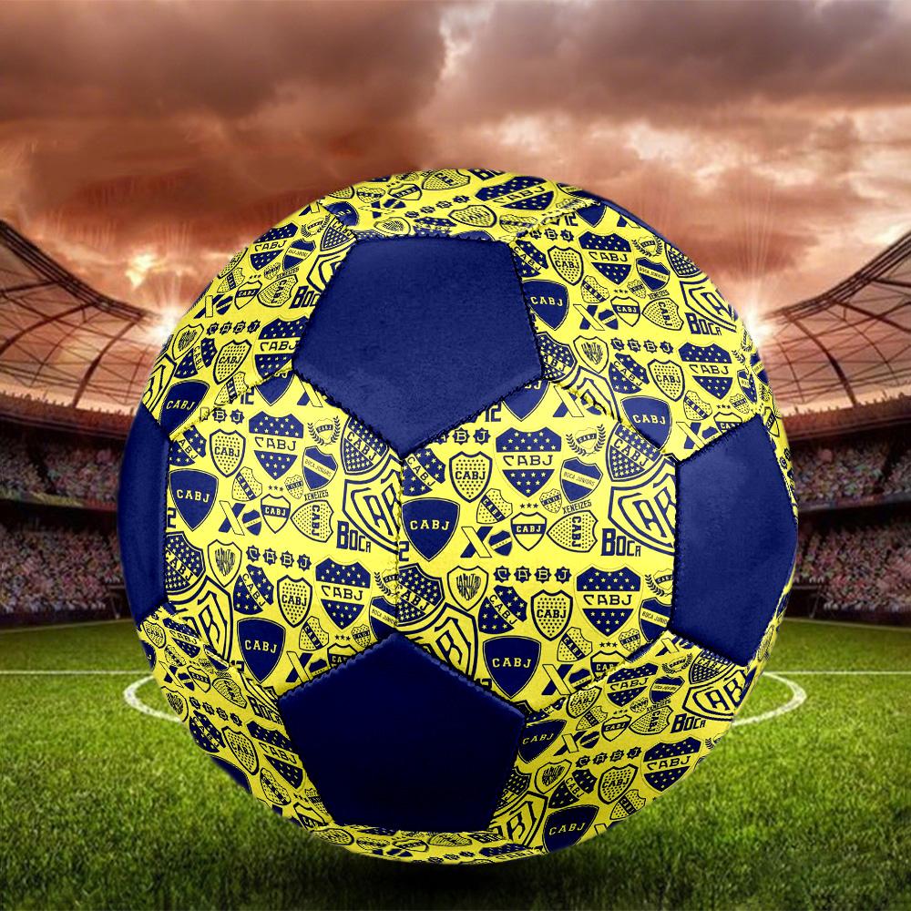 CABJ Boca Juniors Indoor Soccer Ball Colorful All Ages Size 5 Machine Stitched PVC Competition Ready Durable High-Bounce