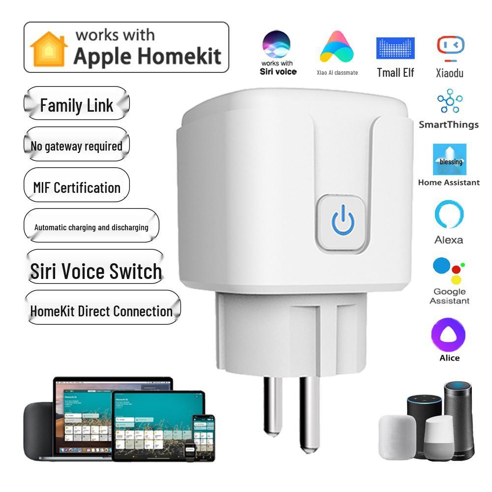 

Smart Home 16A European Socket with HomeKit, Siri, Tmall, Xiaoai, Remote Power Metering, Scan Code Connection Cozylife