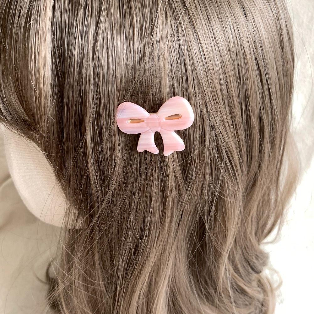 Korean Style Acetic Acid Duckbill Clip Bowknot Bow Duckbill Clip Personalized Bow Hairpin Girls