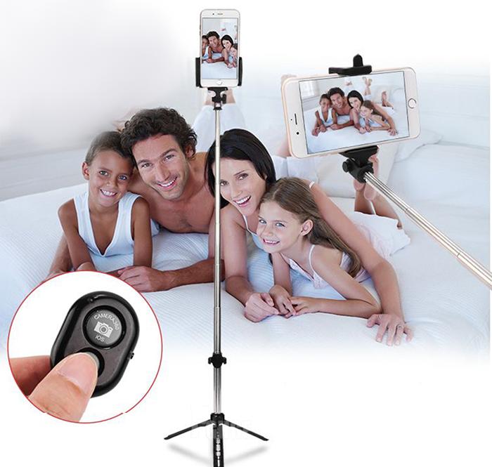 Selfie - FGHGF Selfie Stick Tripod - Black