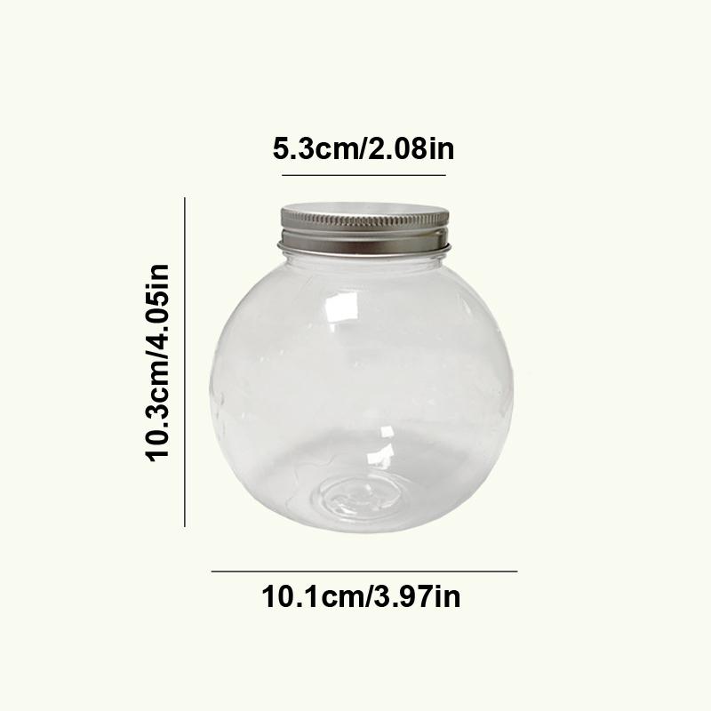 10 Stück 500 ml Kugelform Große Wasserflaschen für Milchtee Transparenter Kaffeebecher Saft Tragbarer Verpackungsbehälter