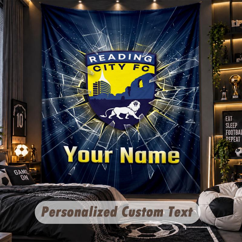 TapestryReading FC Custom Name Text Personalized Wall Hanging Tapestry Home Wall Decor
