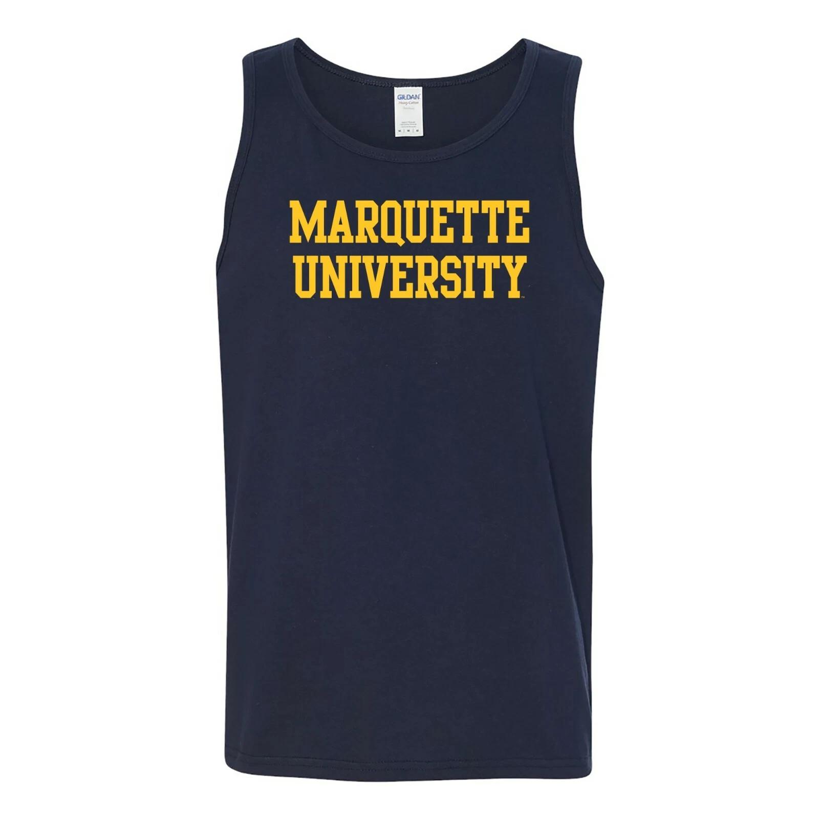 Marquette Golden Eagles Basic Block Tank Top - Navy L