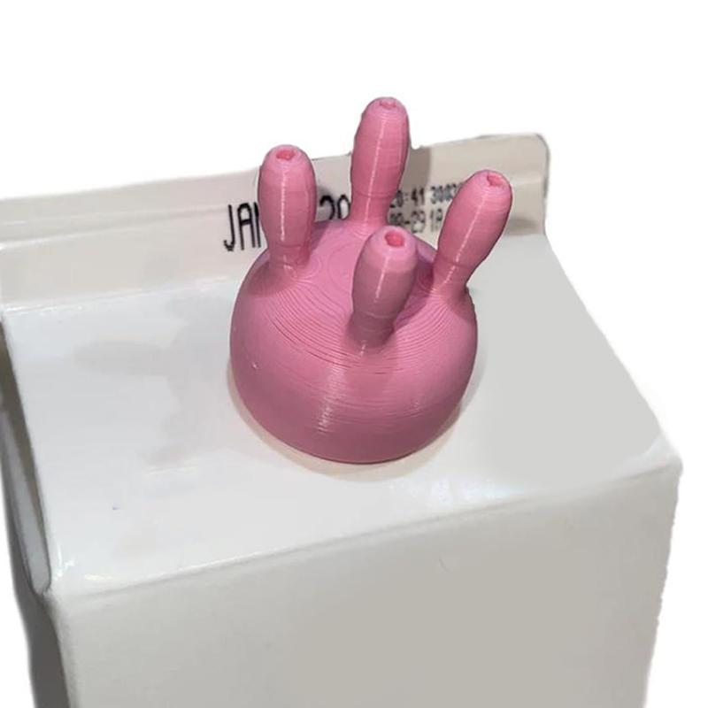 2/4pcs Milk Pouring Tool Pour Spout Covers Plastic Cover Boxed Milk Diverter Cow Udder Milk Carton Cap Milk Splitter 3.8x3.5x3.5cm