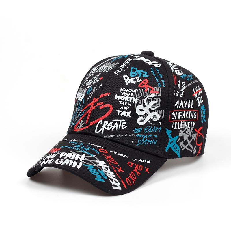 Summer Baseball Cap Graffiti Sun Caps Hip Hop Visor Hat Adjustable Snap-back Hats For Women Golf Cap