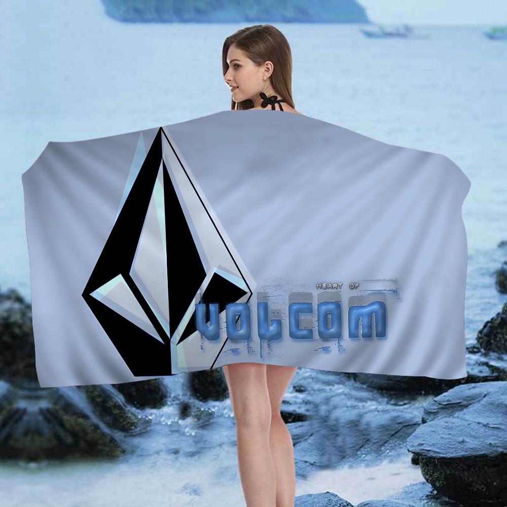 V-VOLCOM LOGO Grandi Asciugamani da Spiaggia in Microfibra Asciugatura Rapida Asciugamano Sabbia Asciugamani da Spiaggia Asciugamano da Piscina per Viaggio Nuoto Piscina Yoga
