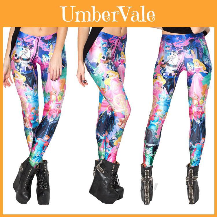 Stylish Cross-border Women's Nine-point Leggings With High Elasticity And 3d Print Design For A Perfect Fit