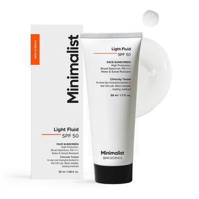 Leichte Sonnencreme SPF 50 PA++++ für fettige Haut, Breitband, Leicht, Wasser- & Schweißresistent 50ml
