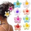 Hawaiian Gradient Hair Clips Women Flower Hair Claws Shark Hairpins Vacation Beach Hairpins Hair Accessories