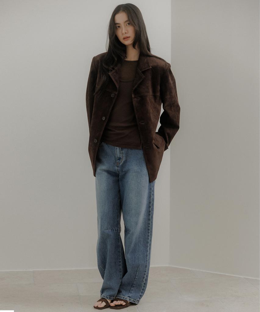 AURE SEOUL Suede Jacket [Brown]