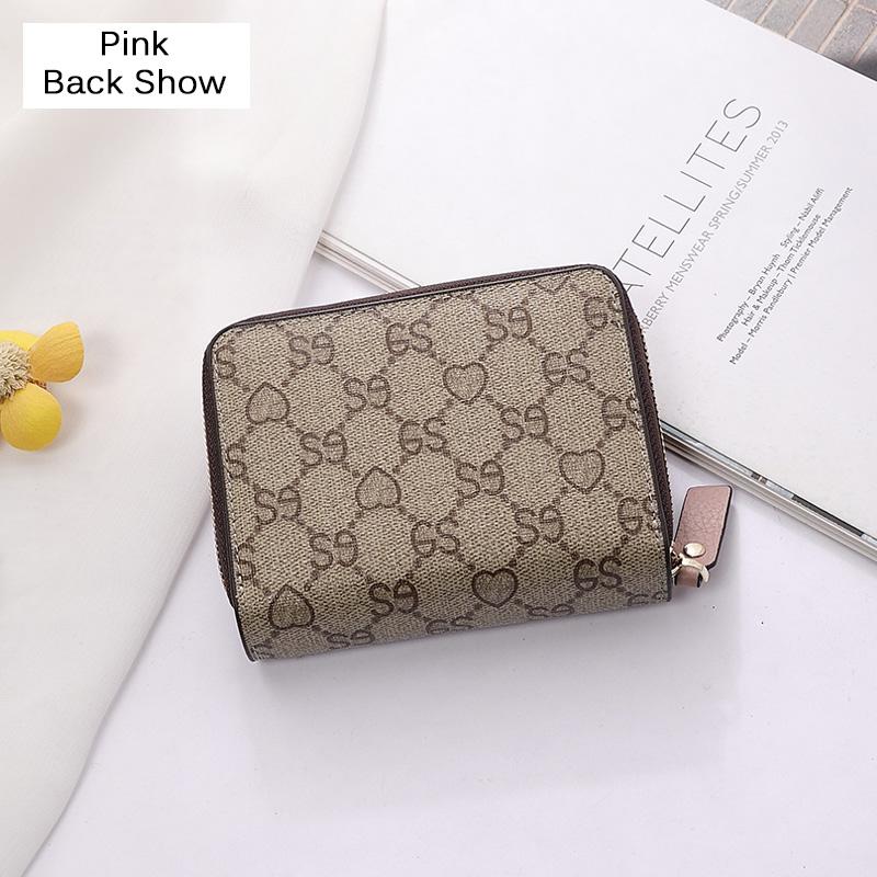 Genuine Leather Short Wallets For Women First Layer of Cowhide Coin Purse Brand Design Stripe Ribbon Card Holders Two-tone Billfold