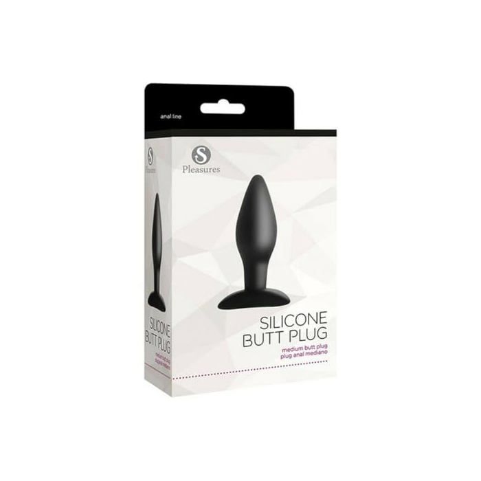 Silicone Anal Plug - Sinful Pleasures - Medium - Black - 5x9x7 Cm - Water Resistant - Silicone - For Women