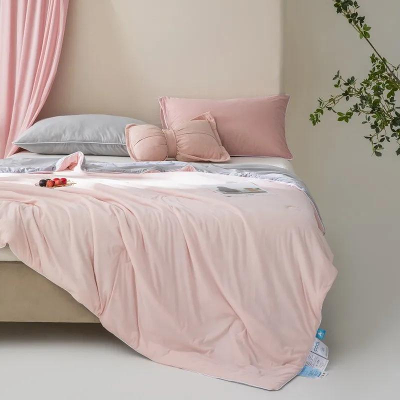 

Новое охлаждающее одеяло из холодного волокна, летнее прохладное и поглощающее тепло, кондиционер, мягкое, прохладное, но не ледяное одеяло Queen 150x200cm