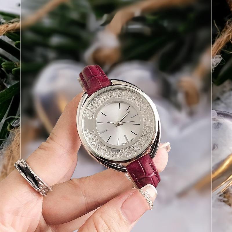 Ladies Watch Small Round Watch Fashion Versatile Diamond Set Simple Ladies Quartz Watch
