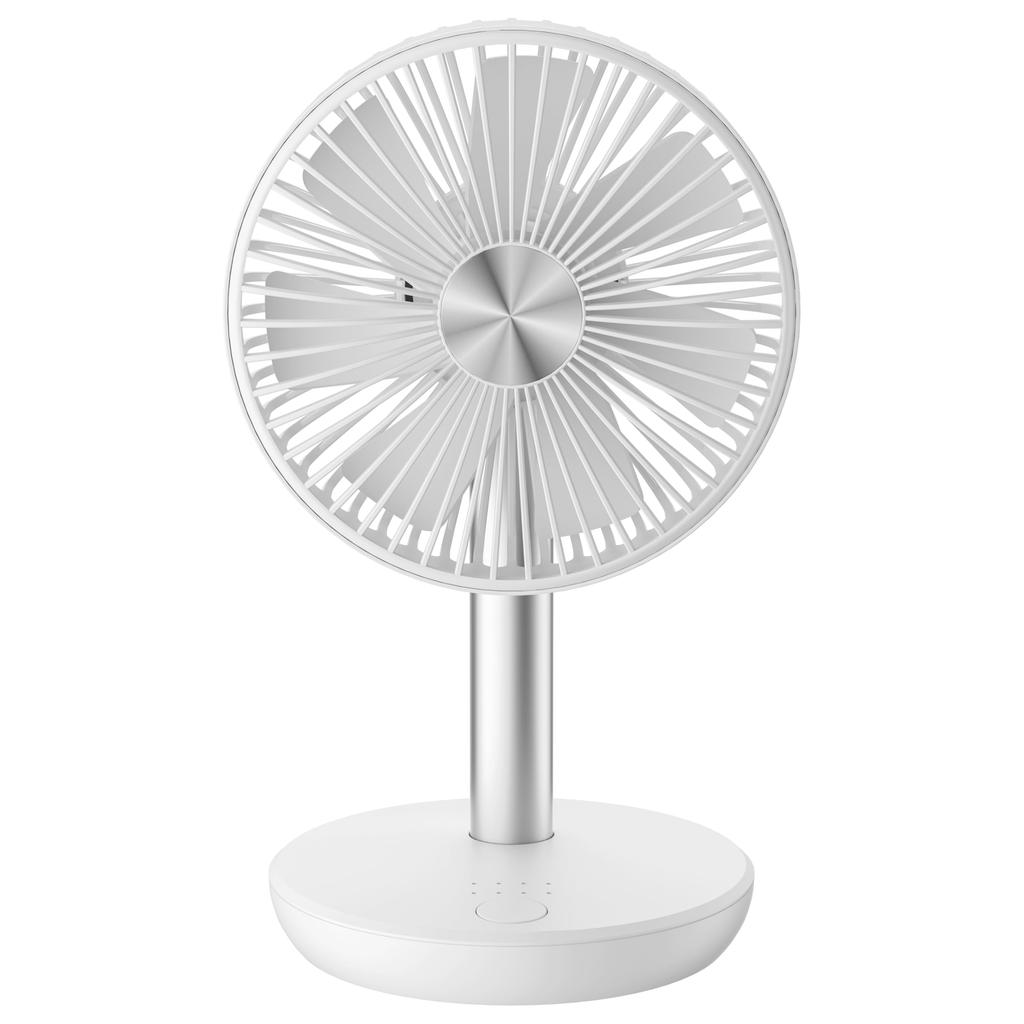 Cordless Desktop USB Timer 4000mAh High Quiet DC 4 Ideal for and Heatstroke Gift Wrapping Perfect Gift for or White Fan, Portable, Compact,