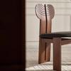 Luxury Walnut Dining Chair High-End African Wood Seat Designer Rustic Backrest Vintage Table Stool for Home