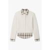 Check Patch Detail Knit Cardigan 7116150105