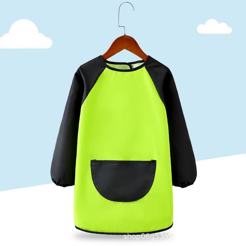 Grembiule Artistico Impermeabile Personalizzato per Bambini - Manica Lunga con Laccetti, Vestiti da Pittura Anti-Macchia