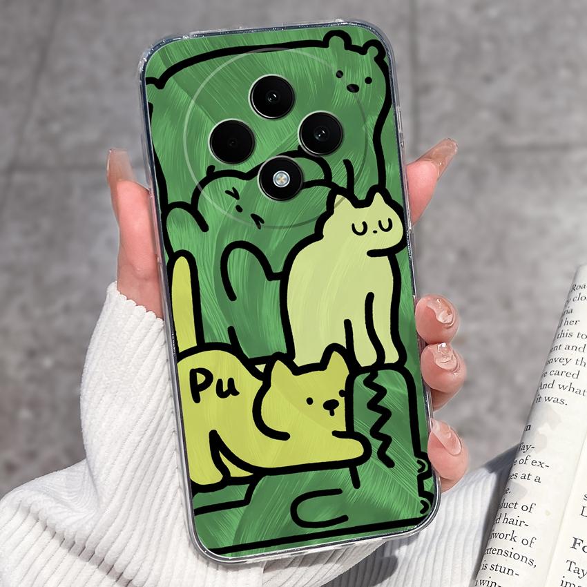 For OPPO F27 F29 F21 F19 F17 F11 Pro F15 F7X Phone Cover Cute Panda Piggy Patterns Transparent Ultra Thin TPU Premium Protection Case For OPPO Housing