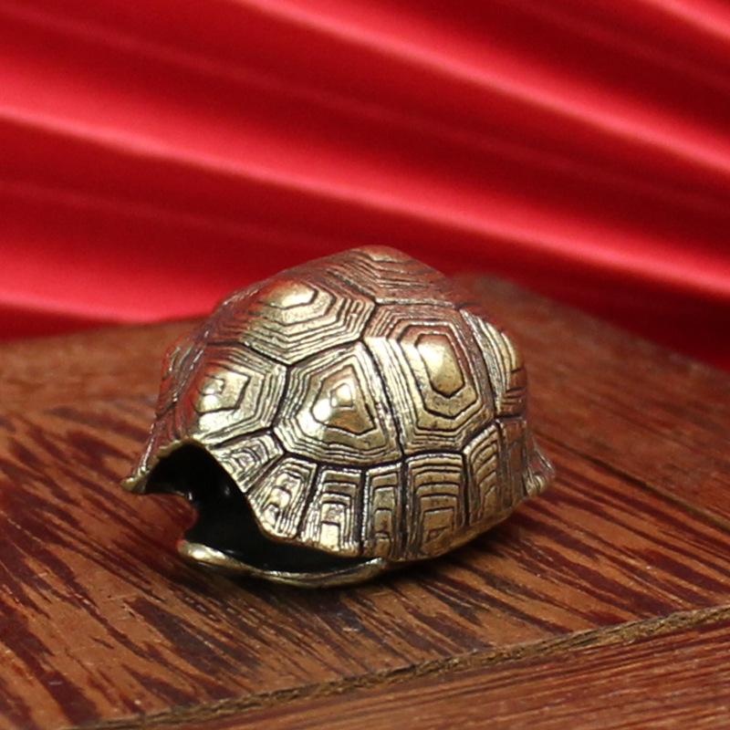 Copper Turtle Shell Bell Keychain Pendant - Personalized Car Hanging Gift
