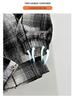 2025 Autumn Men's Retro Plaid Hooded Fake Two-Piece Casual Jacket