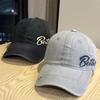 American New Pure Cotton Old Washed Letter Embroidered Baseball Cap for Men and Women To Deepen the Big Head Circumference and Show the Face Small Cap