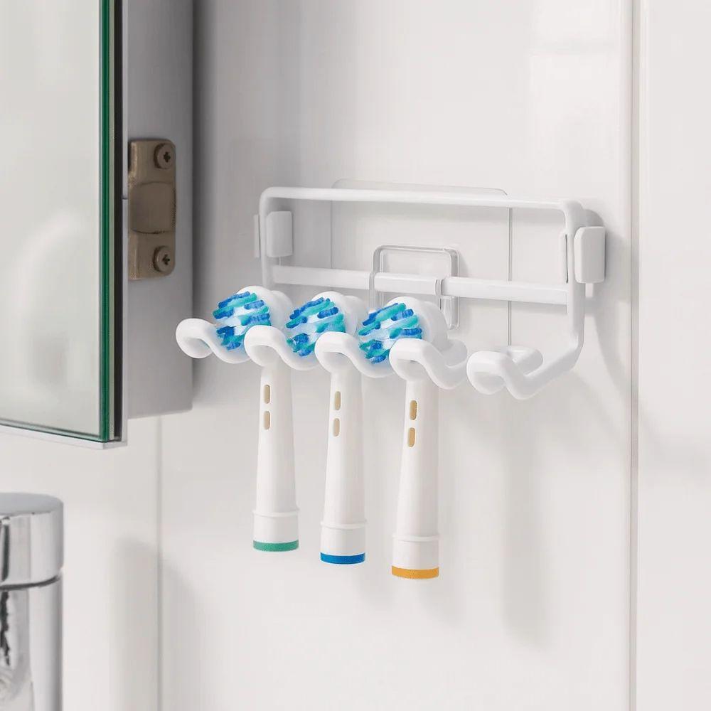 Wall Mounted Toothbrush Storage Rack 4 Slots Electric Toothbrush Holder  Home