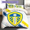 Pościel z wzorem Leeds United Dekoracja domu Prezent urodzinowy (1 * poszwa na kołdrę + 2 * poszewki na poduszki, bez rdzenia)