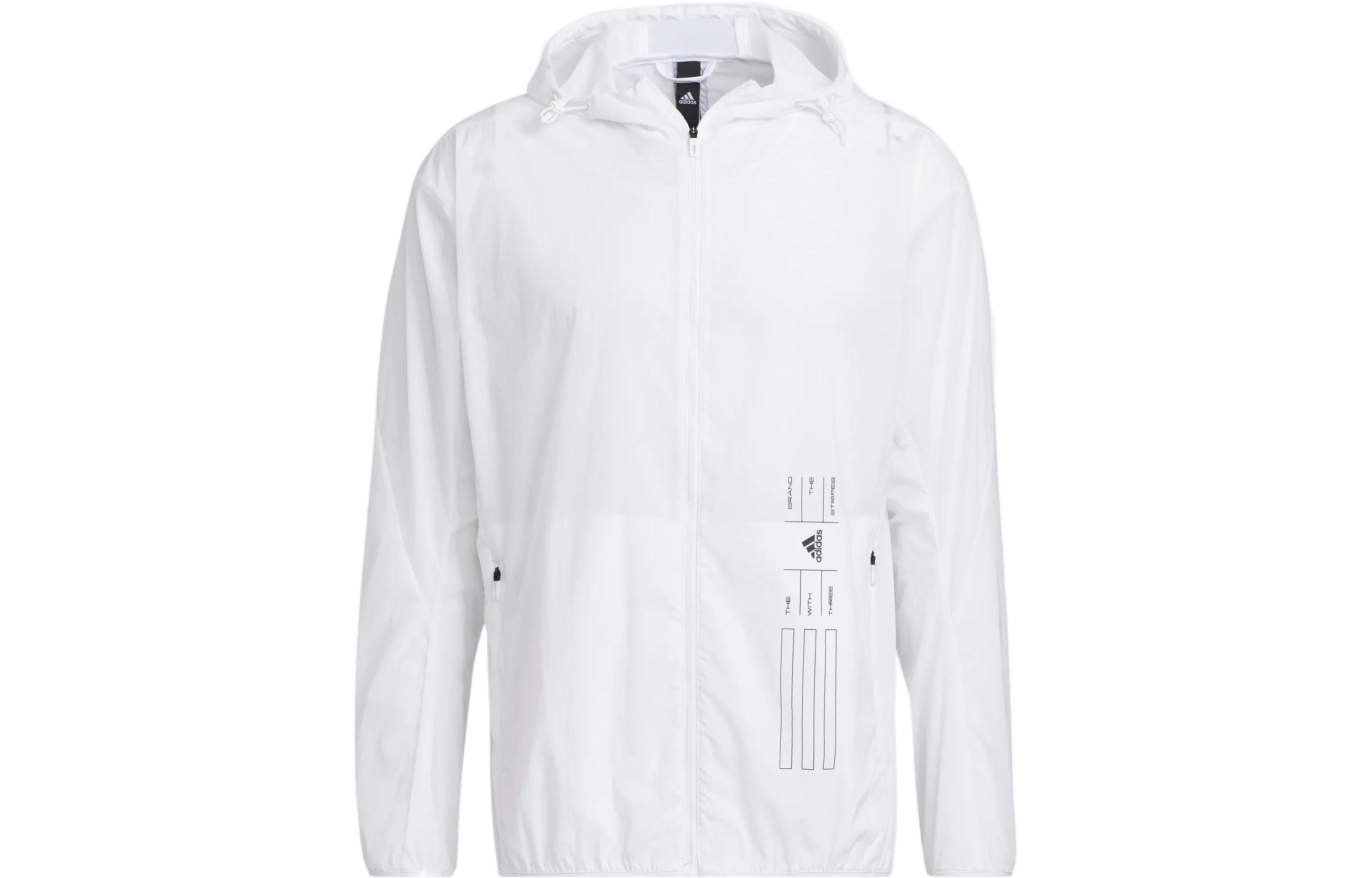 Adidas Jackets Men s White Hooded Moderate Soft Shell HE9917 L