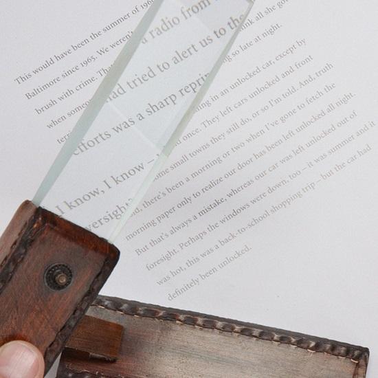 

Увеличительное стекло для чтения карт - 21,59 см, кожаное покрытие, офисный декоративный предмет, подарок мужу, подарок на годовщину